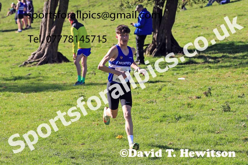 Mens under-17s, 2022 NECAA Cross Country Relays, Thornley Hall Farm, Peterlee, County Durham, October 15th. Photo: David T. Hewitson/Sports for All Pics